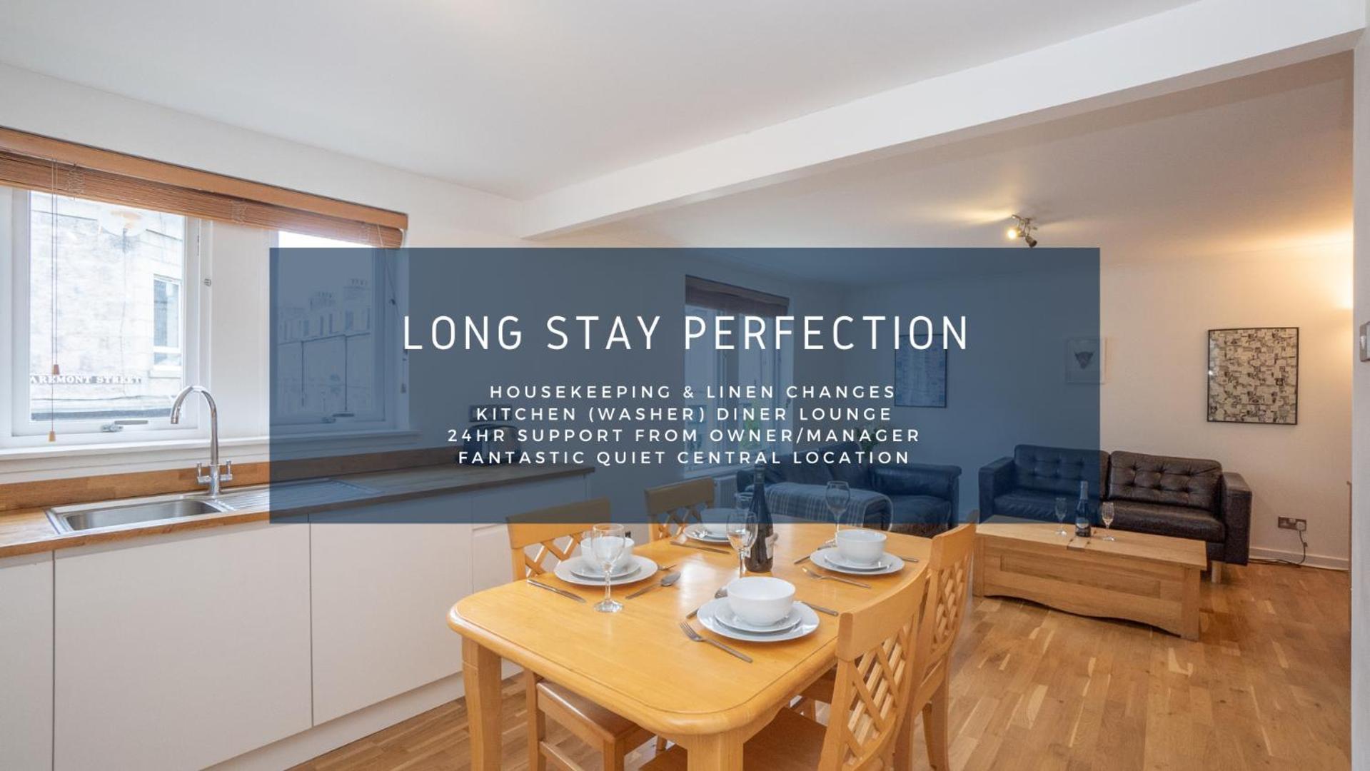 Dwellcome Home Ltd 2 King Beds West End Apt, Half Mile To Union Street Yet Quiet, Free Allocated Parking Space At Rear Entrance & Fast Wifi, Ideal For Long Term Contractor, Corporate, Etc Stays, Regular Housekeeping Option - See Our Site For Assuranc Абердин Екстер'єр фото